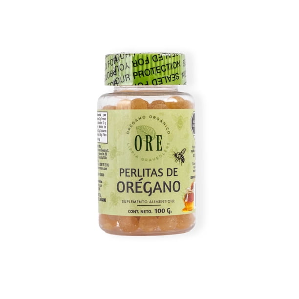 Perlitas De Aceite De Orégano Y Miel Virgen ORE 100 Gramos