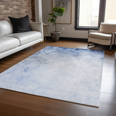 Addison Rugs Chantille Indoor/Outdoor Transitional Modern Blue Washable Rectangle Rug, 5' x 7'6"