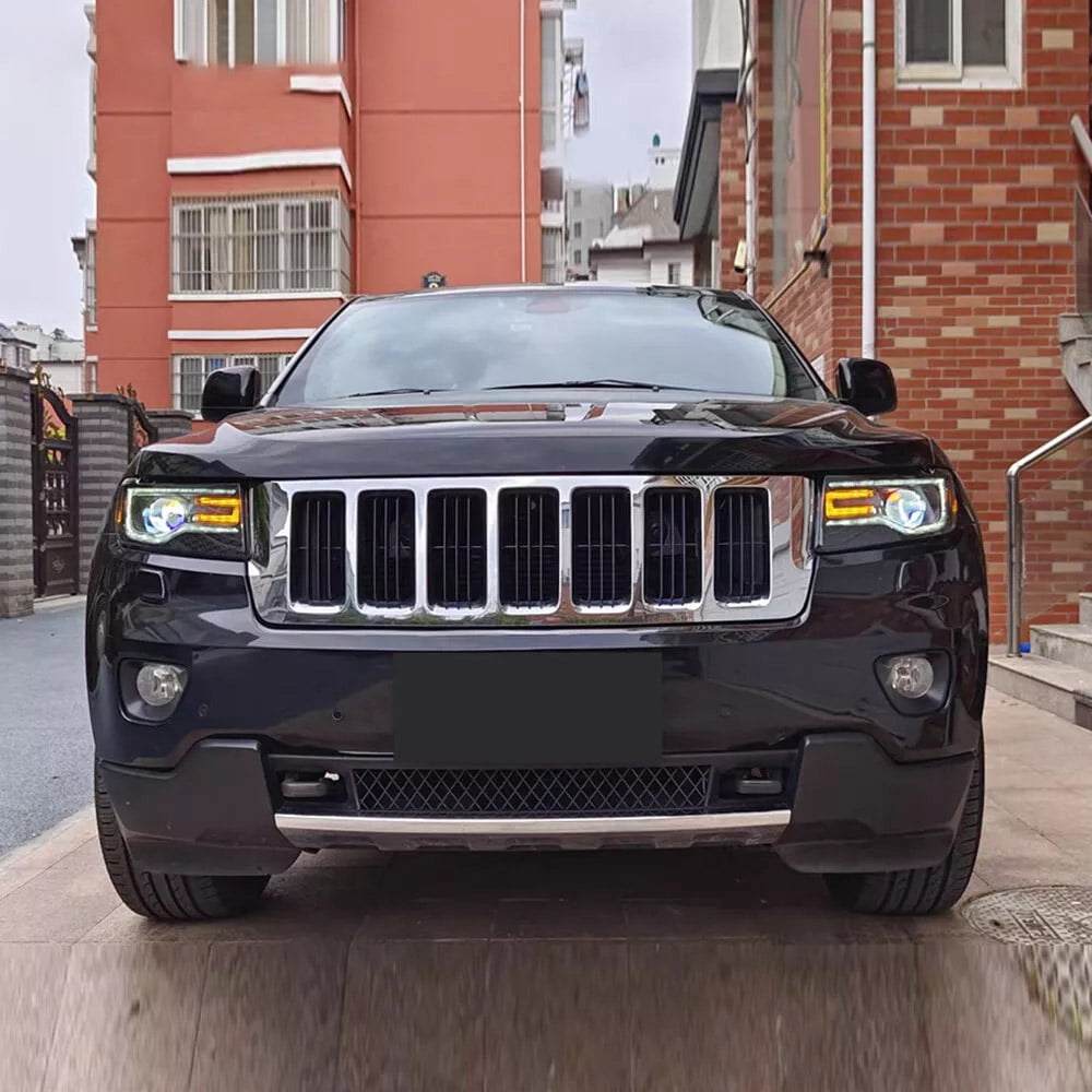 VLAND LED Dual Beam Headlights for 2011 2012 2013 Jeep Grand Cherokee (WK2)