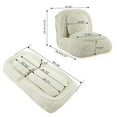 thumbnail image 5 of Aukfa Fold Lazy Sofa Bed,Floor Chair Small Couch with 5 Adjustable for Living Room, White, 5 of 9