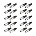thumbnail image 1 of Core XLR Plug, 5 Paire de 3 XLR Prise Audio Prise Audio Obtenir Plus, 1 of 12