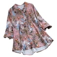 thumbnail image 4 of Camisas Para Mujer Tops Blusas Moda Impreso Manga Larga Botón St-Up Collar Casual Camisa Suelta Odeerbi ODB137220, 4 of 9