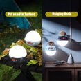 thumbnail image 3 of Linterna solar para acampar Linterna LED recargable con gancho para colgar Bola redonda Luces de car CACAGOO Azul/L, 3 of 7
