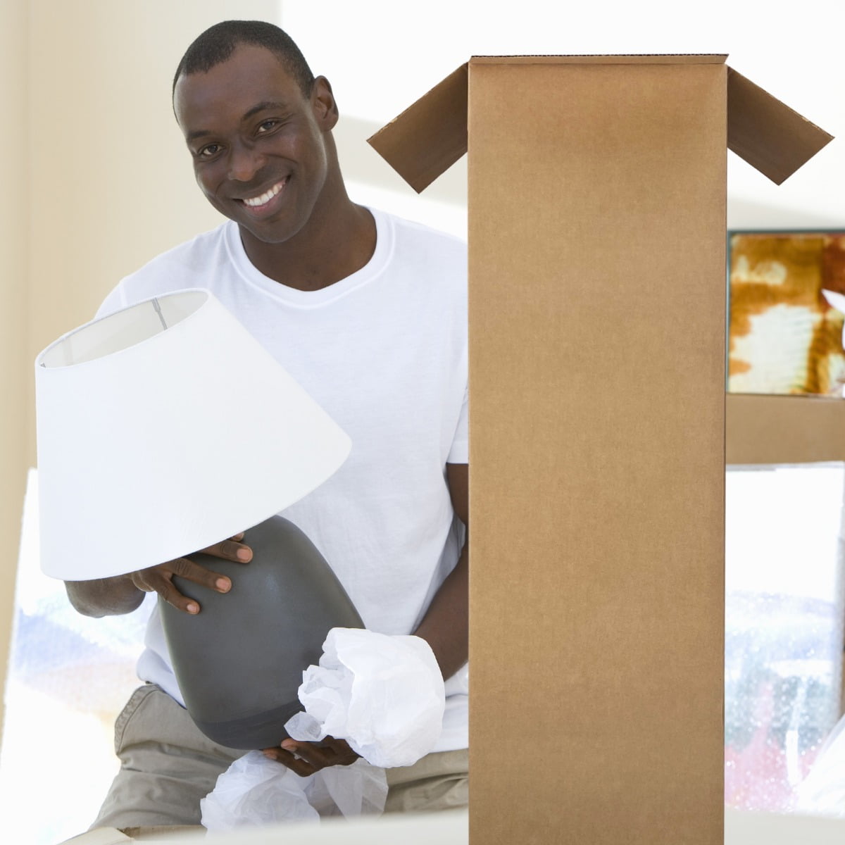 UBMOVE Pack of 5 Tall Lamp Moving Boxes Size 12" x 12" x 48"