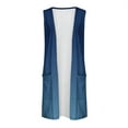 thumbnail image 5 of BADHUB Women's Sleeveless Open Front Cardigan Vest With Pockets Lightweight Soft Summer Beach Long Duster Cover Ups​ Light Blue S, 5 of 5