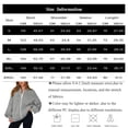 thumbnail image 3 of Women's Zip Up Sweatshirts No Hood Long Sleeve Solid Sweatshirts Casual Spring Fall Lightweight Oversized Bomber Jackets, 3XL, 3 of 7