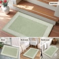 thumbnail image 6 of Sage Green Retro Greek Key Large Area Rugs for Bedroom Living Room, Soft Non Slip Carpet Bedside Rug, Geometric Greece Ancient Rustic Rectangular Floor Cover Kitchen Accent Rug 2'x3' for Office, 6 of 9