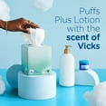 thumbnail image 4 of Puffs Plus Lotion with the Scent of Vick's Facial Tissues, 1 Cube, 48 Tissues Per Box, 4 of 11