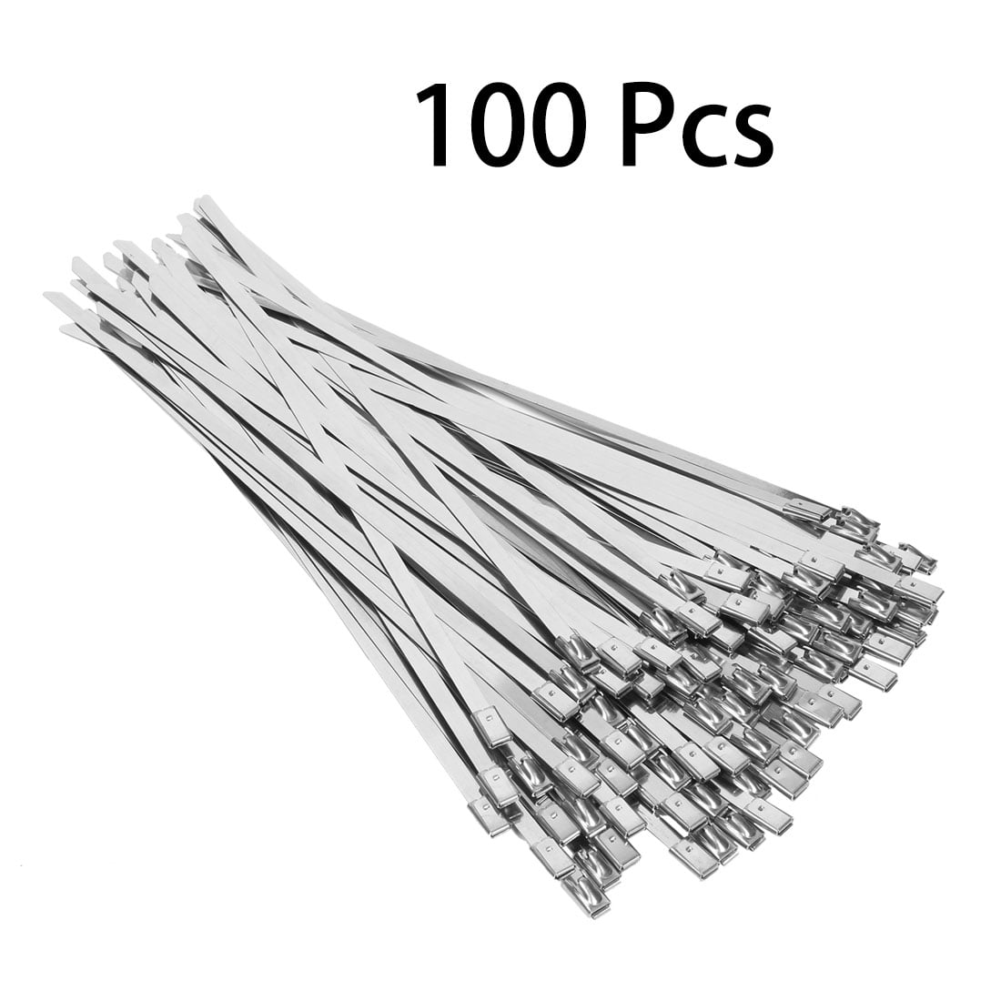 100pcs 7.9 "es Stainless Steel Exhaust Wrap Coated Locking Cable Zip