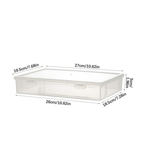 SLYNSHome File Storage Boxes with Lids File Case Organizer & Storage File Holders Portable Paper Storage Boxes for Office Classroom Desk - 10.6x7.3x1.9 inch