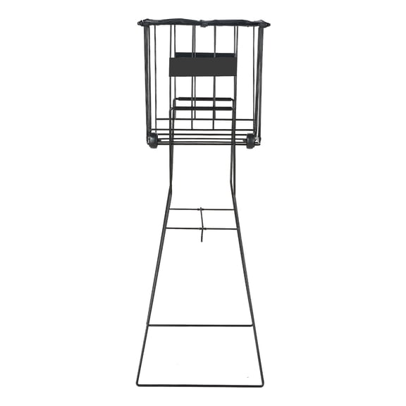 KFFKFF Tennis Ball Hopper with 75-Ball Capacity, Portable Pickleball Basket Cart with Wheels, Durable Caddy for Easy Ball Collection, Training, Carrying, and Storage
