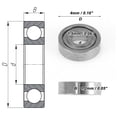 thumbnail image 4 of Unique Bargains Roulements à Billes Rainures Profondes 681XK 1.5x4x1.2mm 1 Pce Roulements Lubrifiés Roue de Trottinette Planche à Roulettes, 4 of 6