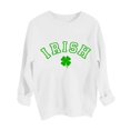 thumbnail image 5 of Charella Sweatshirts for Women St Patricks Day Decorations Long Sleeve Crewneck Tops 2024 Trendy T-shirt,White,XS, 5 of 5