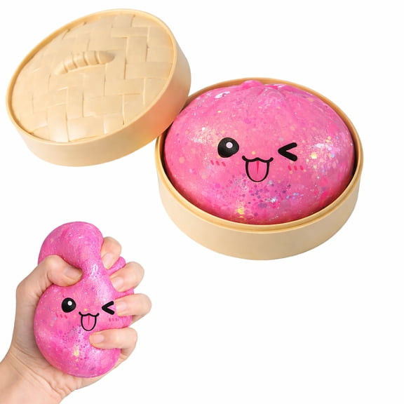 Dumpling Squishy Toy, Stocking Basket Stuffers for Kids, Christmas Party Favors for Boy Girl, Stress Relief for Children Adult Squeeze Toys