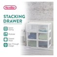 27 Qt Stacking Storage Drawer, Stackable Plastic Bin Drawer to Organize