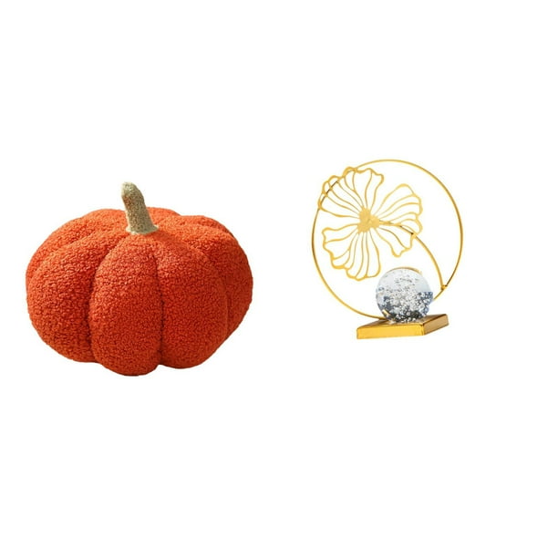 Almohadas de calabaza de Halloween,Almohadas de calabaza de Halloween Decoración del hogar Suave,Cojines de calabaza para Halloween,peluches,sofá,Estatua de hoja,Estatua de hoja para