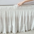 thumbnail image 5 of Lush Decor Vintage Eyelet Bed Skirt Single Queen/ King/ Cal King Off White - Dust Ruffle - Wrap Around Bed Skirt - Coquette Decor, 5 of 8