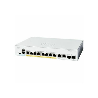 Cisco Catalyst 1200-8P-E-2G Smart Switch, 8 Port GE, PoE, Ext PS, 2x1GE Combo, Limited Lifetime Protection (C1200-8P-E-2G)