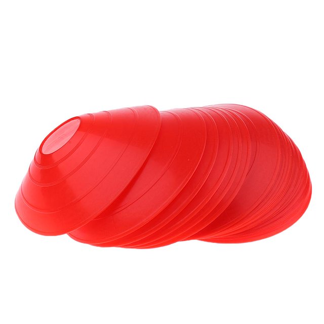25 piezas fútbol fútbol Mini disco conos marcador de límite agilidad s de entrenamiento rojo Sunnimix Mini conos de disco Sport Soccer