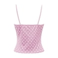 thumbnail image 5 of COMVALUE Polka Dots Tank Top for Women Teens Girls Cute Summer Tops | Y2K Lace Trim V Neck Camisole Slim Fit Going Out Tops Streetwear Light Pink XS, 5 of 6