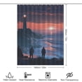 thumbnail image 2 of Sunset Lighthouse Shower Curtains - Bath Shower Curtain Set with 12 Hooks for Adults Kids Bathroom Decor Accessories, 2 of 7