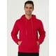 thumbnail image 2 of Sudadera con capucha con forro de felpa para hombre Sudaderas con capucha de manga larga sólida con bolsillo rojo S, 2 of 6