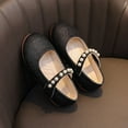 thumbnail image 6 of Toddler Girls Cute Pearl Dress Shoes Kids Lightweight Princess Ballet Flats Wide Toe Box Mary Jane Shoes, 6 of 7