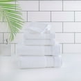 thumbnail image 1 of Ensemble de 6 serviettes de bain unies hometrends, blanc, 1 of 5