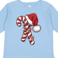 thumbnail image 4 of Inktastic Red and White Candy Cane Santa Christmas Funny Xmas Lights Boys or Girls Long Sleeve Toddler T-Shirt, 4 of 5