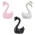 thumbnail image 1 of KAKOWELY 3 elegantes adornos de cisne para tartas, de resina, para escritorio., 1 of 5