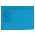 thumbnail image 3 of Silicone Maintenance Pad, Non Slip Long Service Life Soldering Mat Heat Insulation Blue For Phone, 3 of 8