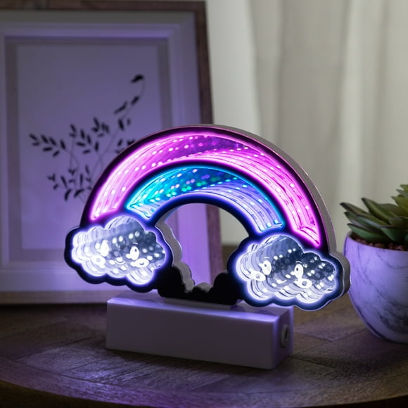 Northlight LED Lighted 3D Rainbow Infinity Mirror - 7.25"