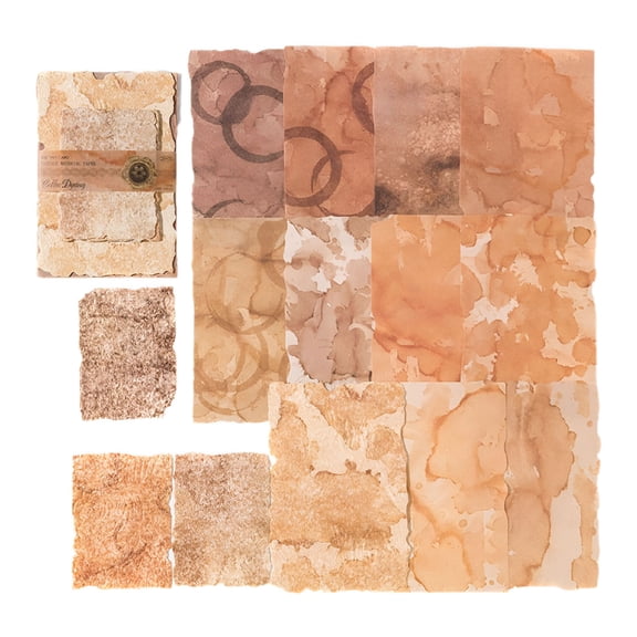 CCOCC Scrapbook Paper Embossed Textured Paper Assorted Set DIY Collage