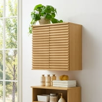 Modway Render Wall Mounted Bathroom Cabinet in Oak by Modway
