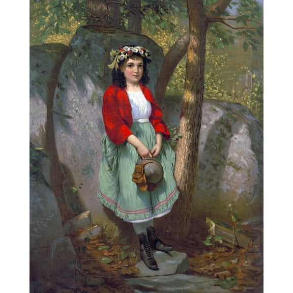 Print: The Flowers In Her Hair, 1867