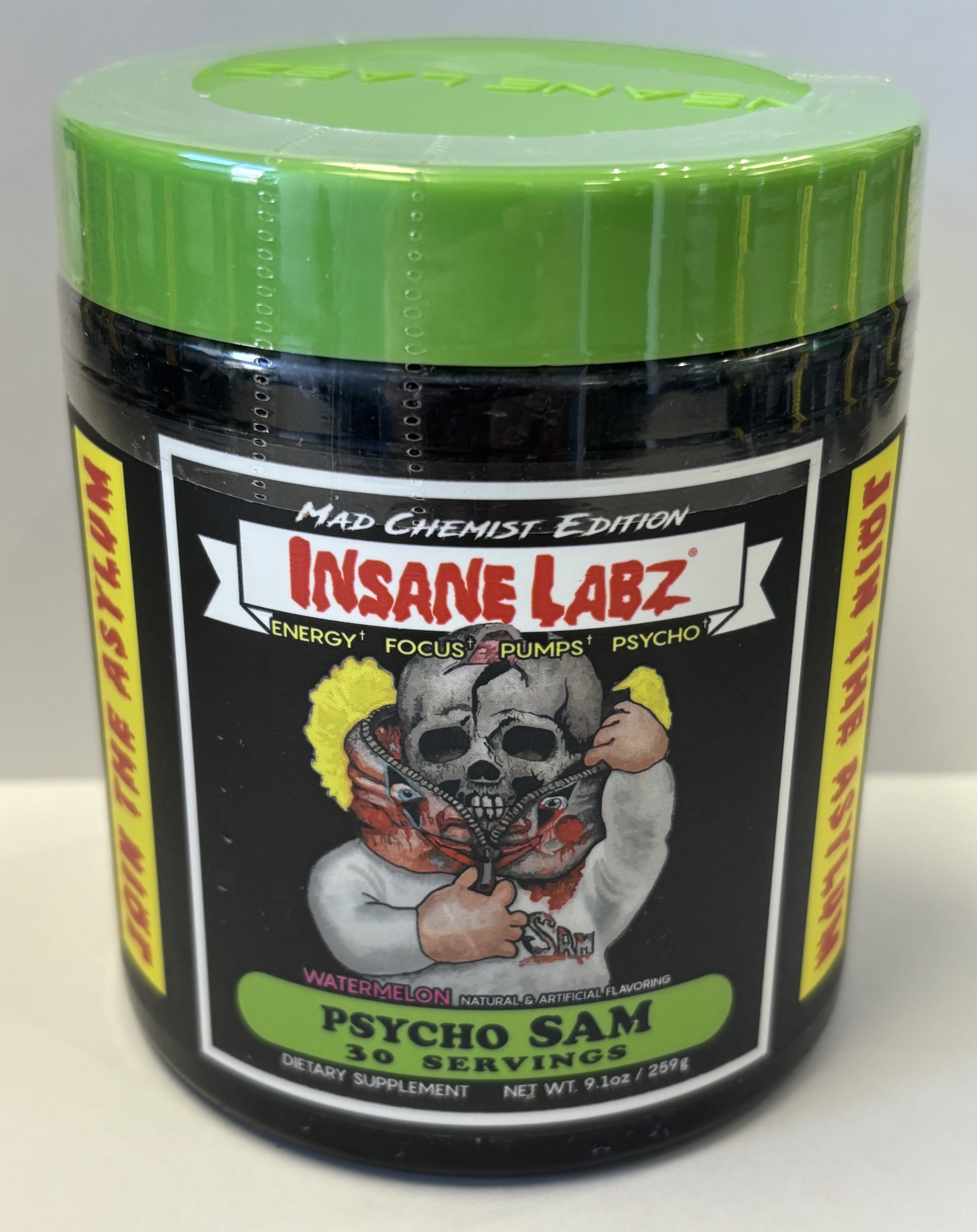 レア アングラINSANE PSYCHO  Insane Labz Psycho Sam Pre Workout Fruit Punch 30 Servings
