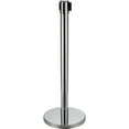 thumbnail image 4 of 39"H Stainless Steel Retractable Stanchion With 6-1/2' Yellow/Black Belt, 4 of 5