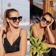 thumbnail image 2 of Gafas de sol SOJOS Vintage Oversized Square SJ2194 para mujer, 2 of 5