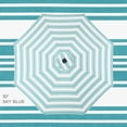 thumbnail image 4 of Best Choice Products 10ft Solar LED Lighted Patio Umbrella w/ Tilt Adjustment, UV-Resistant Fabric - Striped Sky Blue, 4 of 7
