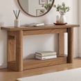 thumbnail image 2 of Resenkos Solid Wood Console Table, Wooden Entryway Side Table, Narrow Sofa Table, Minimalist Living Room Accessory, Sturdy Entryway Furniture, Brown, 2 of 5