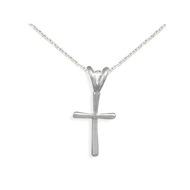 AzureBella Jewelry Small Children's Sterling Silver Cross Necklace