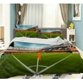 thumbnail image 1 of 3D Valencia Football Field Spectator Seats Sky Quilt Cover Set Bedding Set, 1 of 3