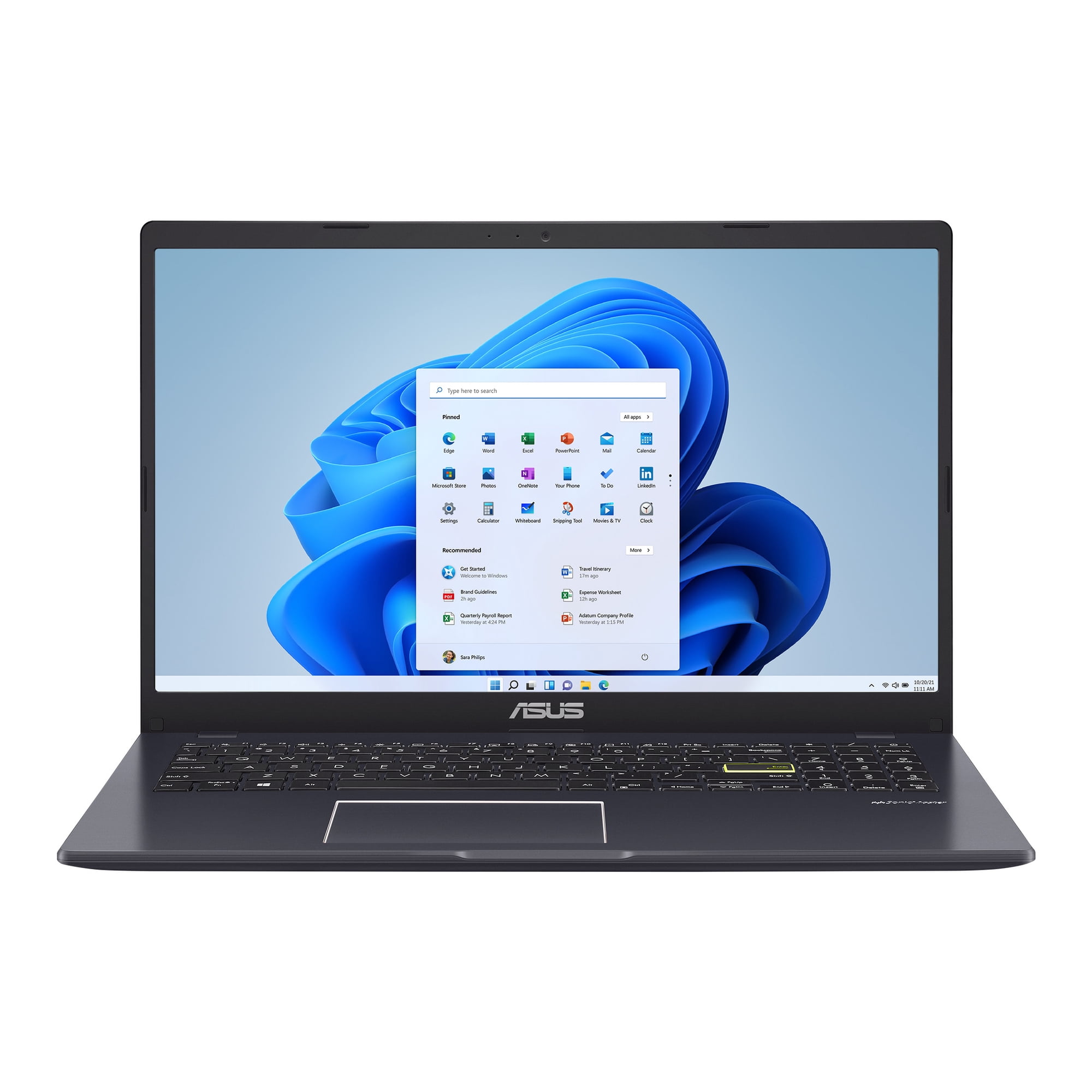 ASUS 15.6" FHD Laptop, Intel Pentium, 4GB RAM, 128GB eMMC, Windows 11 Home in S mode with One Year of Microsoft 365 included, L510MA-WS21