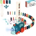 thumbnail image 1 of Hongchun 2022 Upgrade Electric Domino Train Toy Set, Kids Electric Domino Train Set,Electric Domino Train Set with Upgrade 4 Color Domino ,Domino Train Blocks Set (Blue-60 Dominoes), 1 of 5