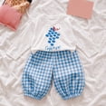 thumbnail image 2 of mgoYE Baby Girl Clothes Toddler Ruffled Fruit Top + Pant Fall Outfits 6 12 18 24 Month 3 4 5 6T Size 18-24 Months, 2 of 5