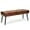 Red Brown, variant on Dycanpo 44.5”Bedroom Bench, Faux Leather Modern Bench with Metal Legs, Whiskey Brown