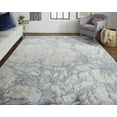 thumbnail image 6 of HomeRoots 514174 12 x 15 ft. Ivory & Blue Abstract Power Loom Distressed Rectangle Area Rug, 6 of 8