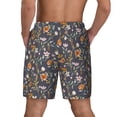 thumbnail image 3 of Sigee Wildflowers Print Mens Swim Trunks with Compression Liner Quick Dry Swim Stretch Beach Shorts with Pockets,S-3XL, 3 of 7