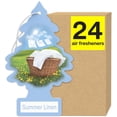 thumbnail image 1 of LITTLE TREES Air Fresheners Car Air Freshener. Hanging Tree Provides Long Lasting Scent for Auto or Home. Summer Linen, 24 Air Fresheners, 1 of 8