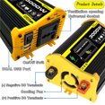 thumbnail image 4 of Inversor de coche Convertidor de cargador de coche de 3000 W inversor de corriente portátil USB dual de onda sinusoidal modificada, 4 of 5